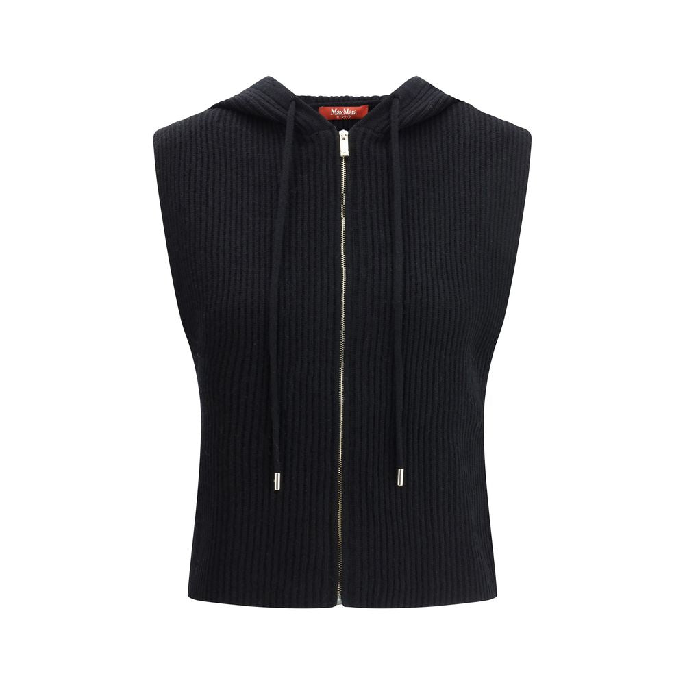 Max Mara Black Wool Sleveless Jacket | Regal Royce