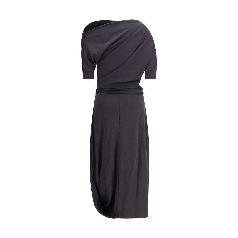 Lemaire Gray Wool Casual Dress