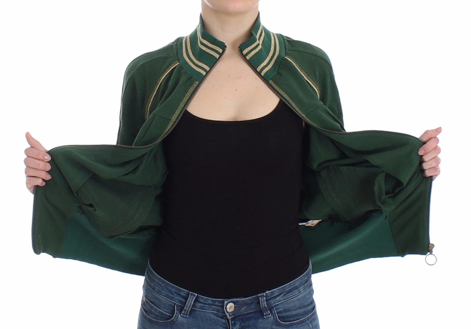 John Galliano Green Mock Zip Cardigan Sweatshirt Sweater Jacket | Regal Royce
