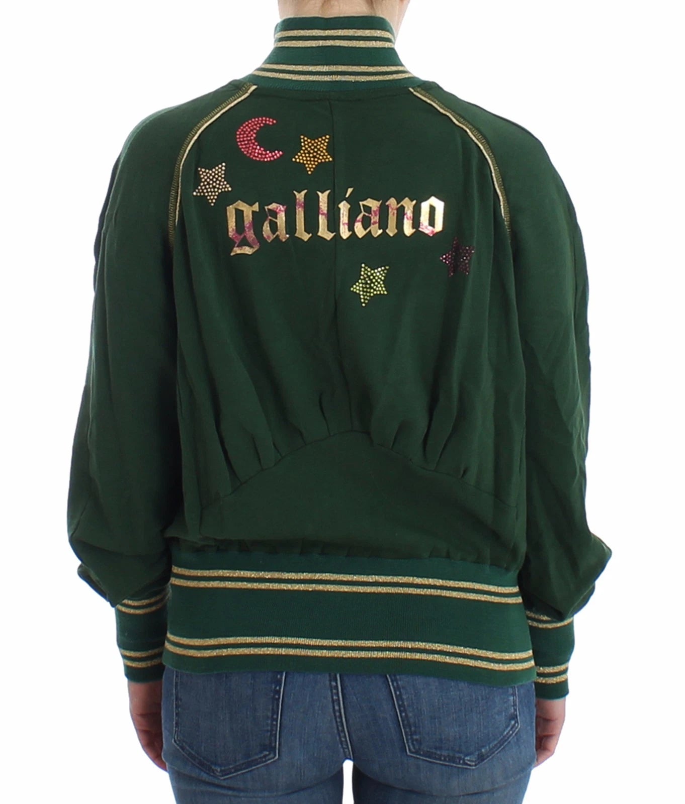 John Galliano Green Mock Zip Cardigan Sweatshirt Sweater Jacket | Regal Royce