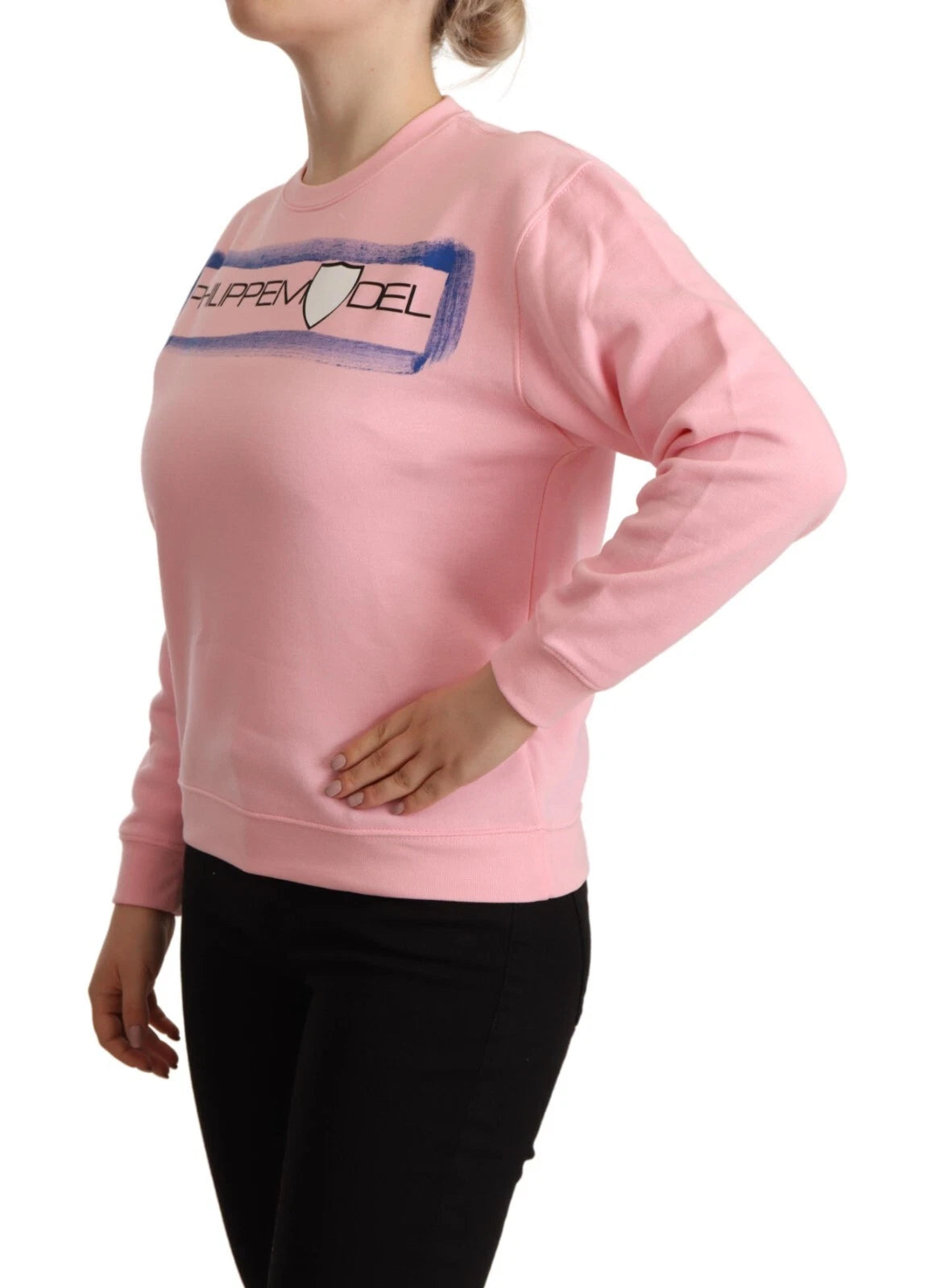 Philippe Model Pink Printed Long Sleeves Pullover Sweater | Regal Royce
