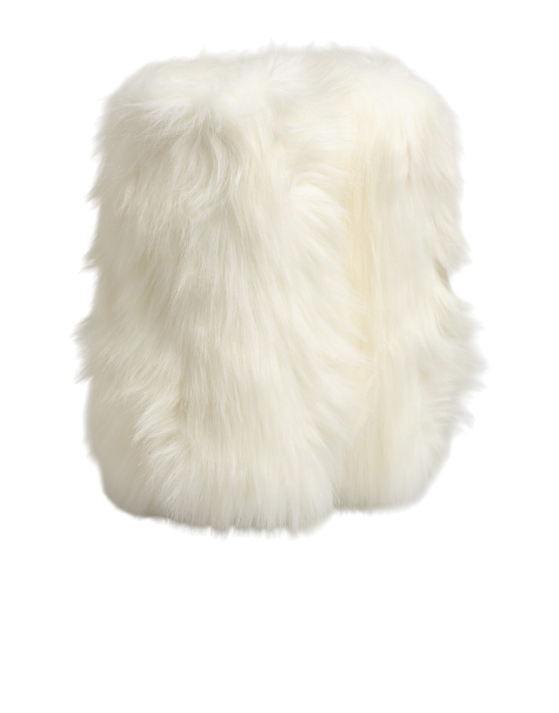 Dolce & Gabbana White Fur Pointed Knee High Stiletto Boots Shoes | Regal Royce