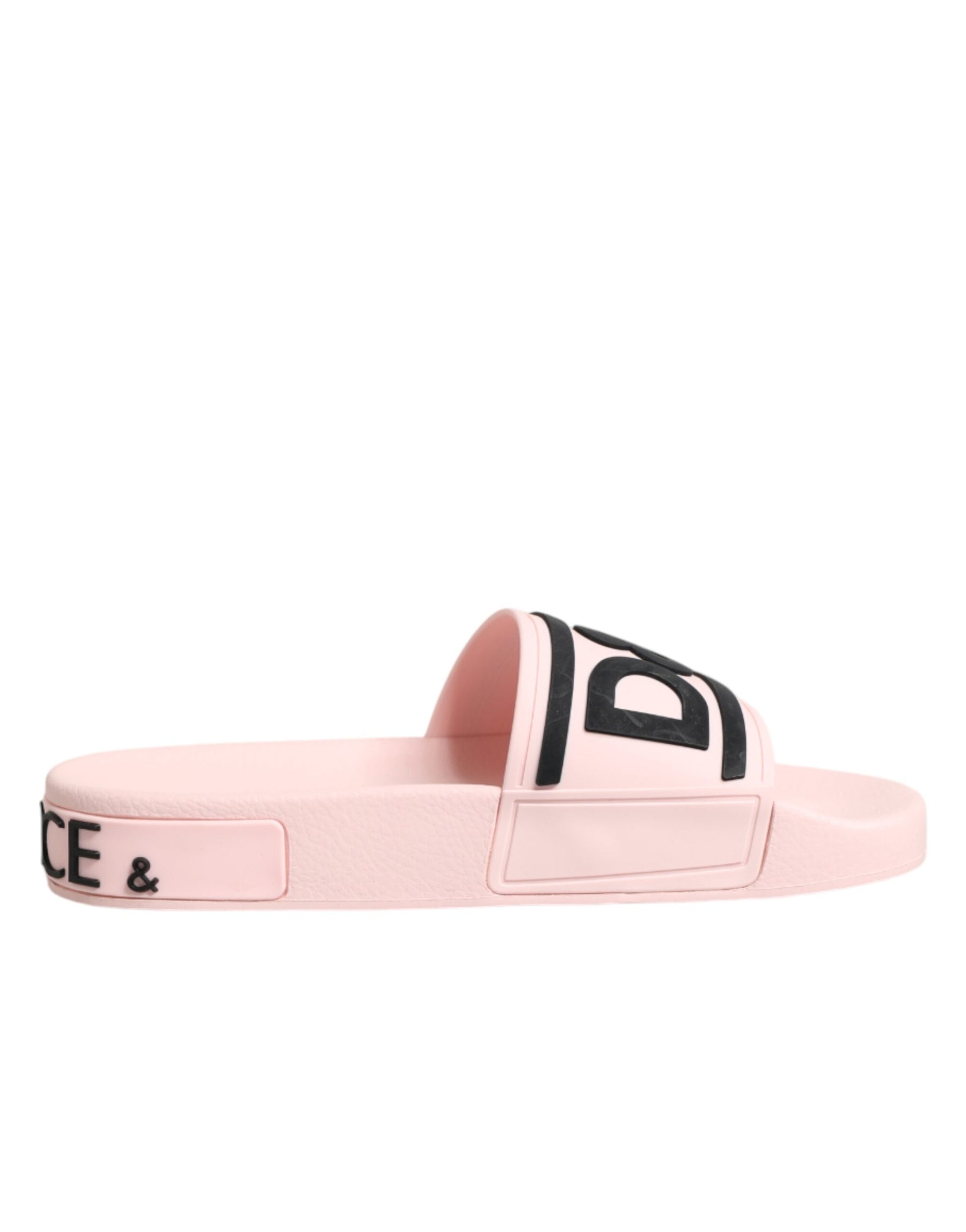 Dolce & Gabbana Pink Rubber Slides Sandals Beachwear Shoes | Regal Royce