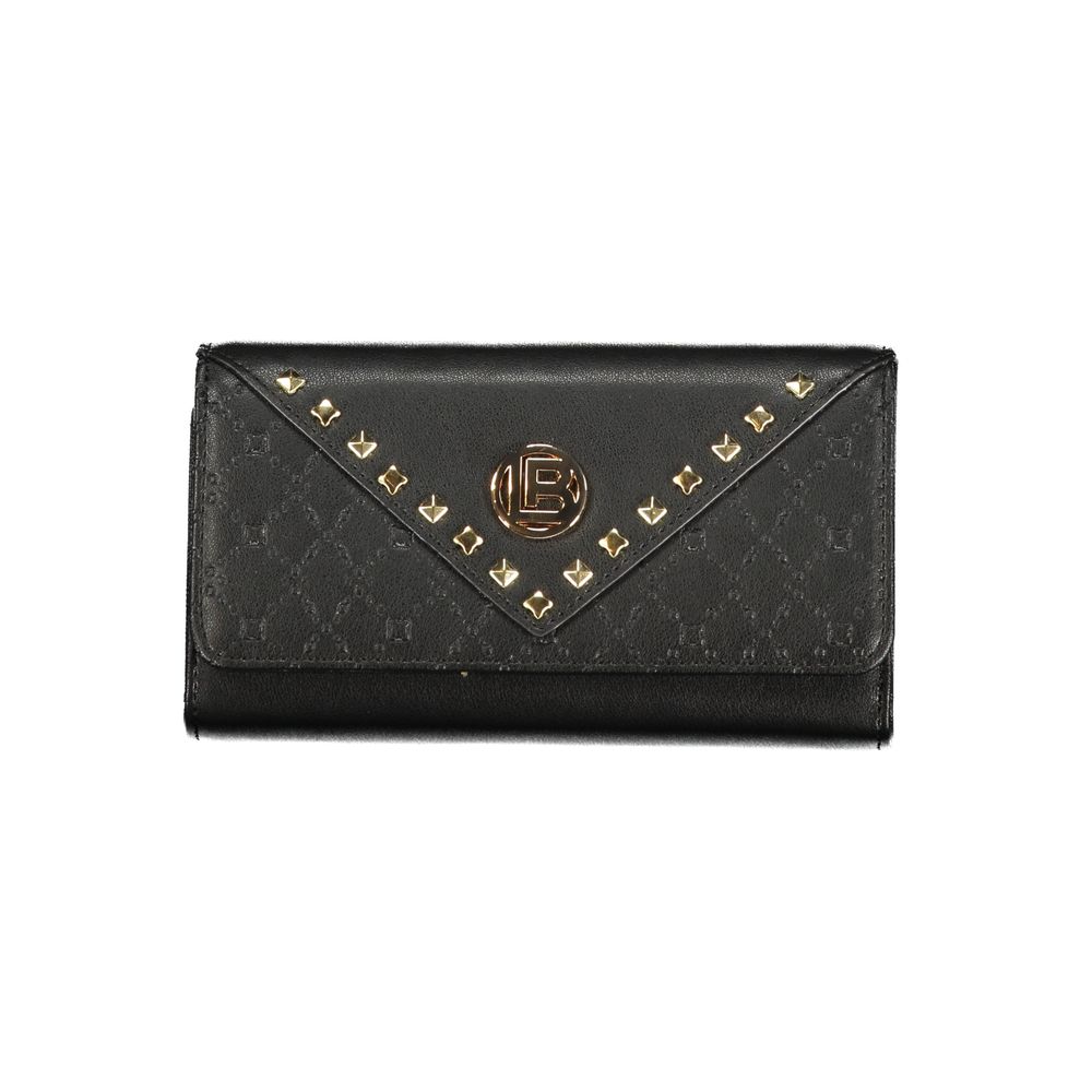 Laura Biagiotti Black Polyurethane Women Wallet | Regal Royce