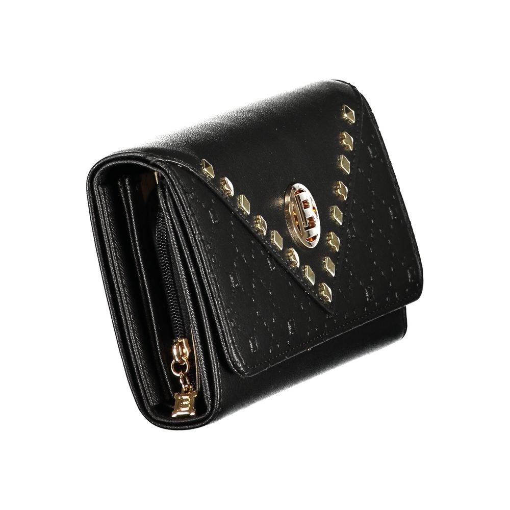 Laura Biagiotti Black Polyurethane Women Wallet | Regal Royce