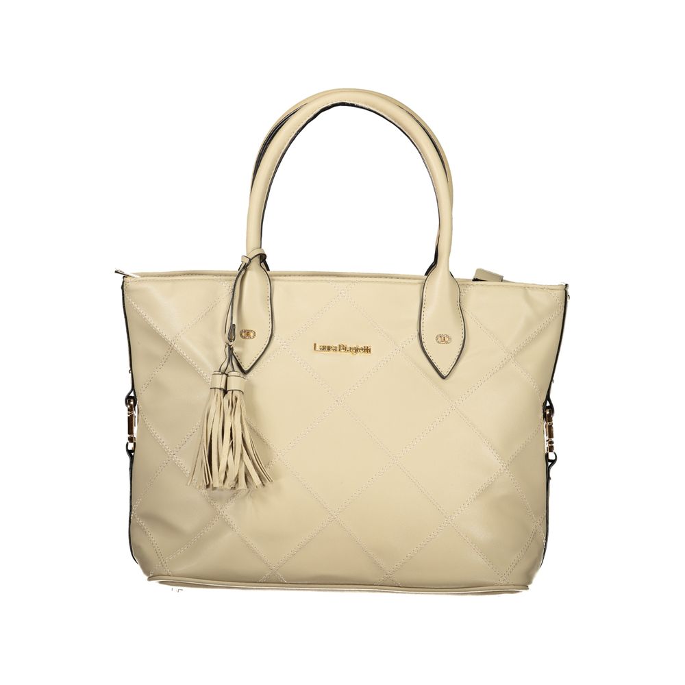 Laura Biagiotti Beige PVC Women Handbag | Regal Royce
