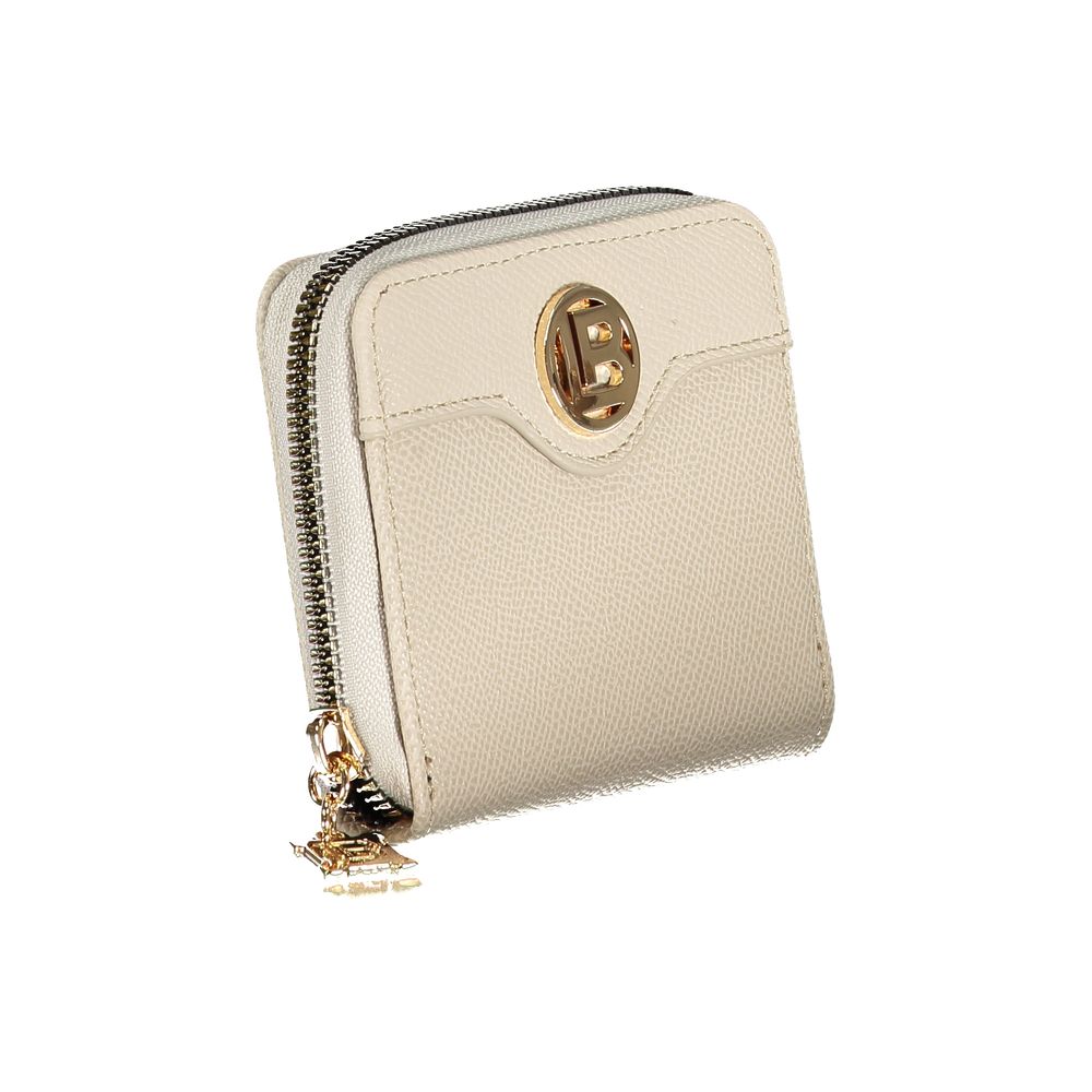 Laura Biagiotti Beige Polyurethane Women Wallet | Regal Royce