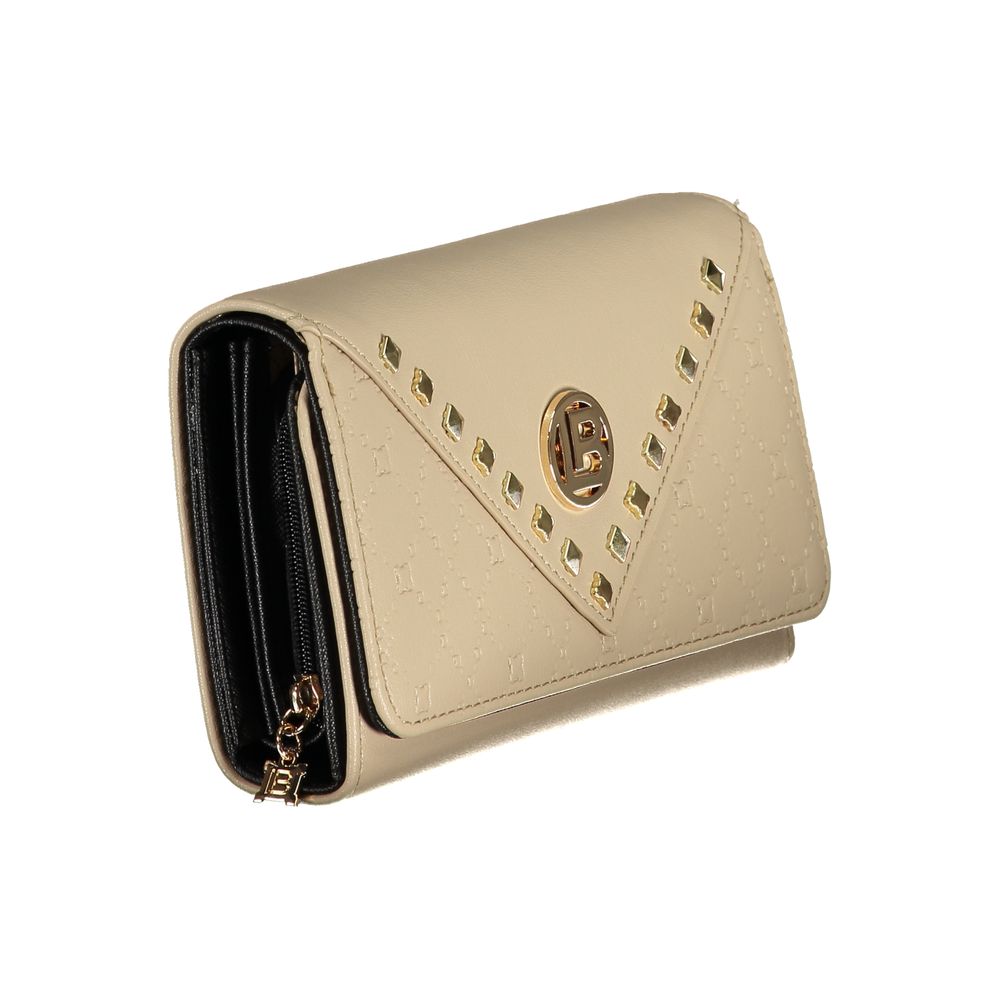 Laura Biagiotti Beige Polyurethane Women Wallet | Regal Royce