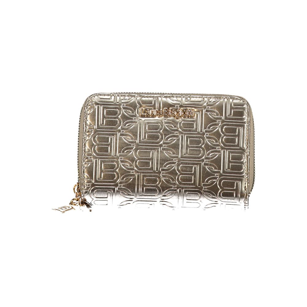 Laura Biagiotti Grigio Polyurethane Women Wallet | Regal Royce