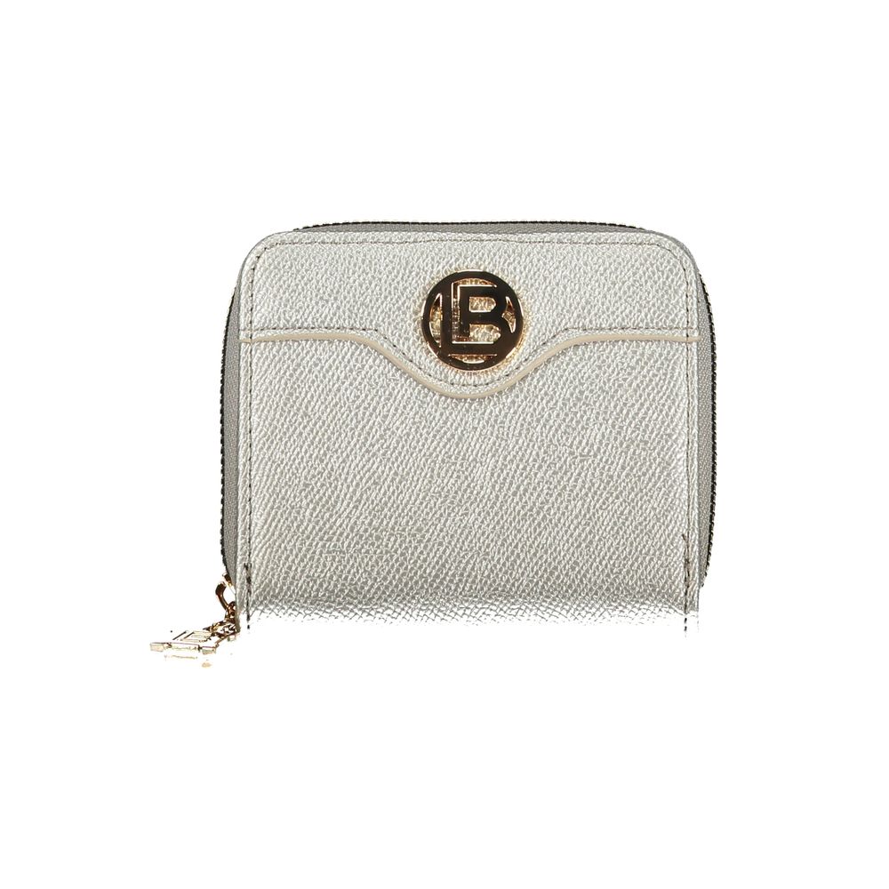 Laura Biagiotti Grigio Polyurethane Women Wallet | Regal Royce