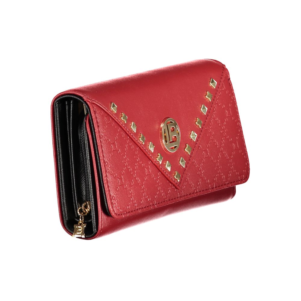 Laura Biagiotti Rosso Polyurethane Women Wallet | Regal Royce