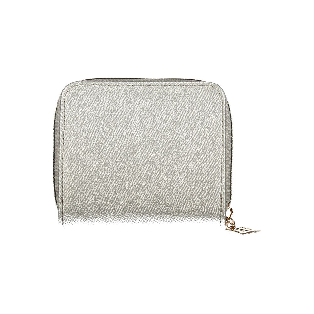 Laura Biagiotti Grigio Polyurethane Women Wallet | Regal Royce
