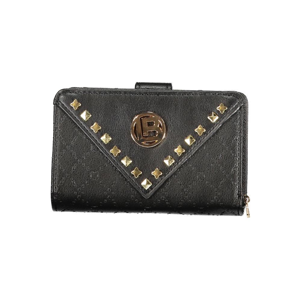 Laura Biagiotti Black Polyurethane Women Wallet | Regal Royce