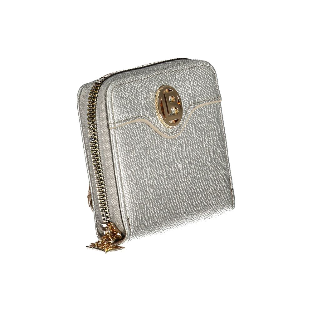 Laura Biagiotti Grigio Polyurethane Women Wallet | Regal Royce