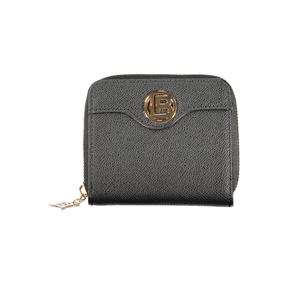 Laura Biagiotti Black Polyurethane Women Wallet | Regal Royce
