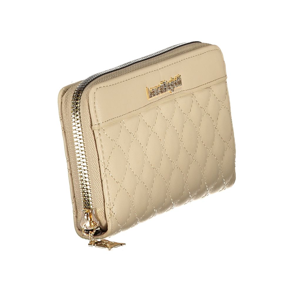Laura Biagiotti Beige Polyethylene Women Wallet | Regal Royce