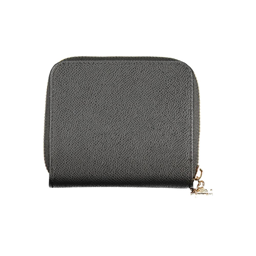 Laura Biagiotti Black Polyurethane Women Wallet | Regal Royce