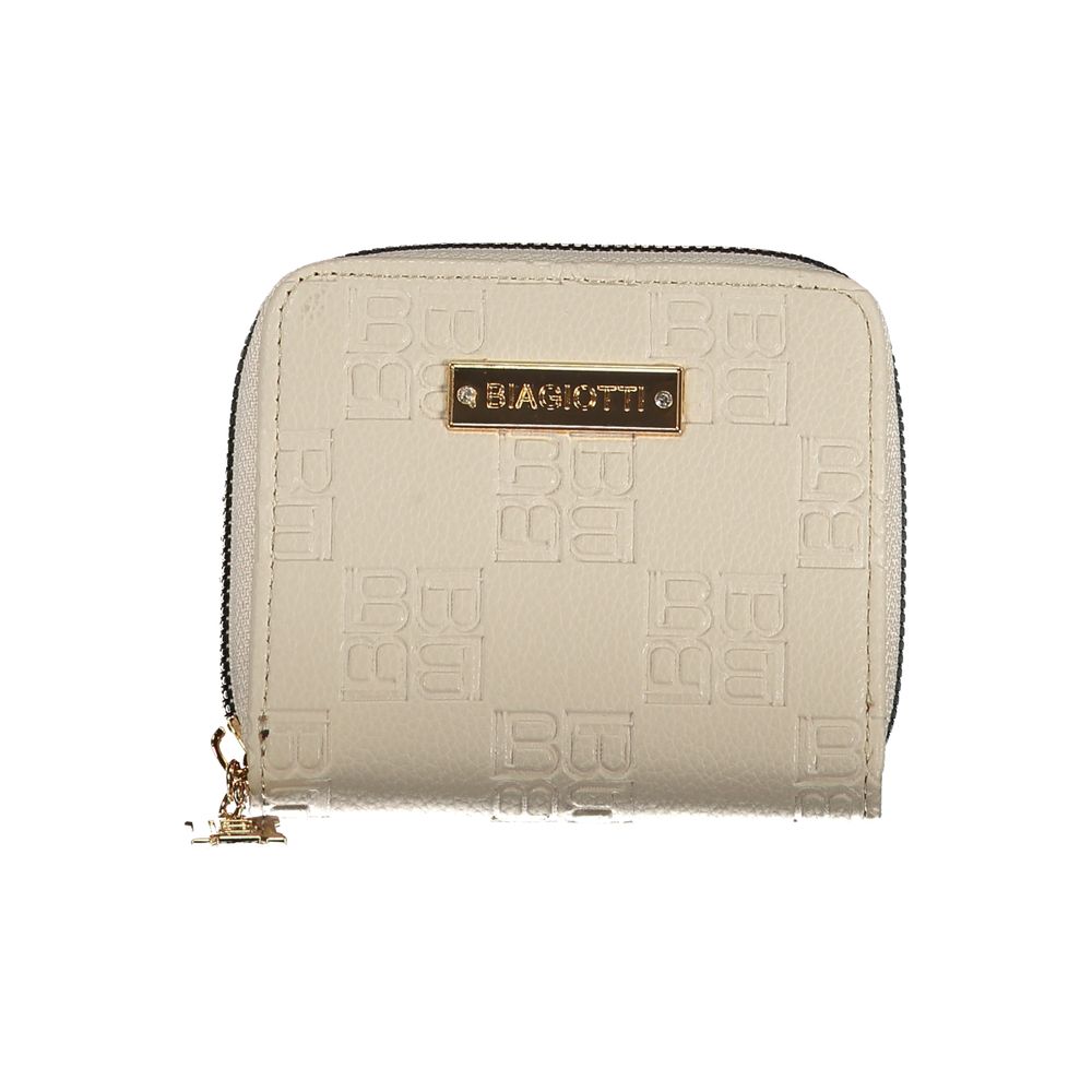 Laura Biagiotti Beige Polyurethane Women Wallet | Regal Royce
