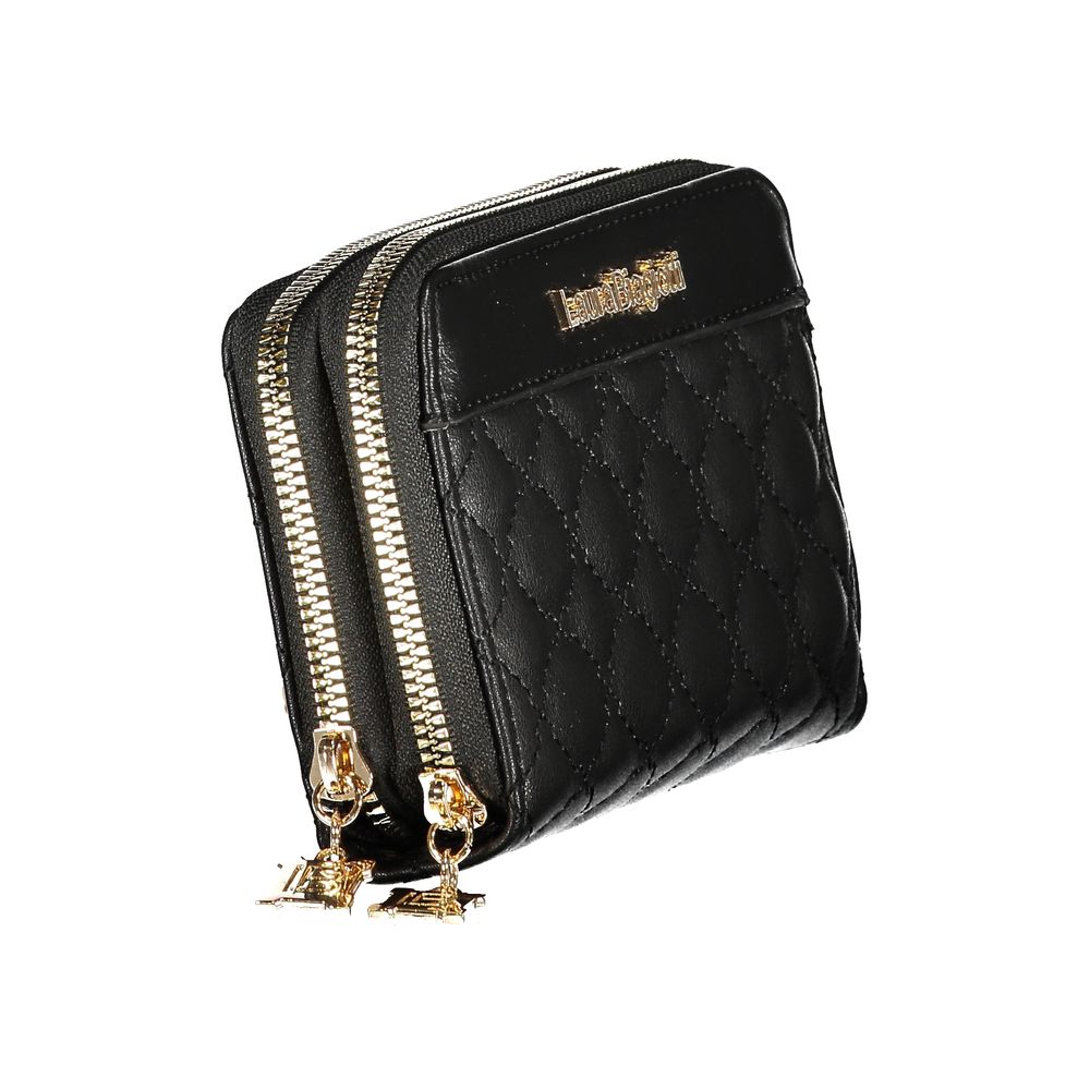 Laura Biagiotti Black Polyurethane Women Wallet | Regal Royce