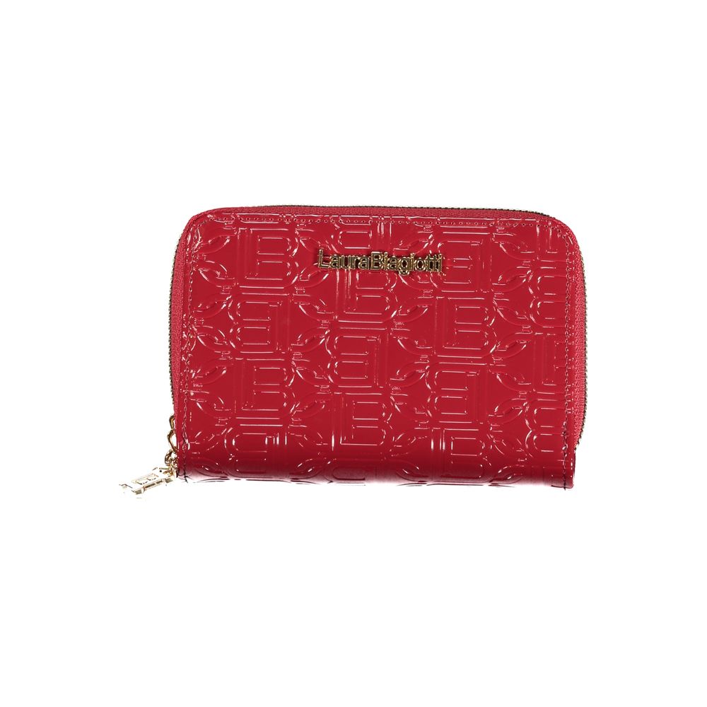 Laura Biagiotti Red Polyurethane Women Wallet | Regal Royce