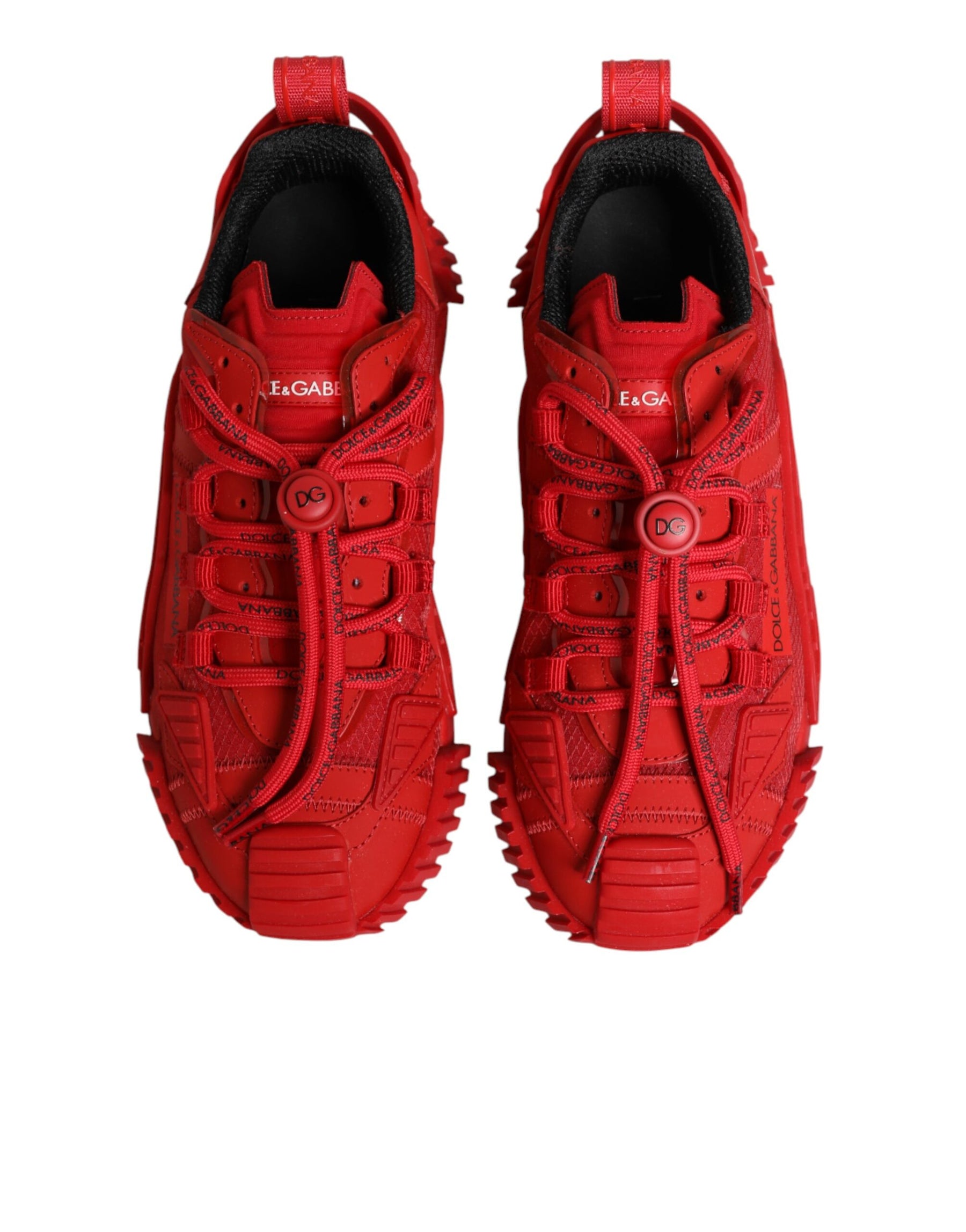 Dolce & Gabbana Red Logo Lace Low Top NS1 Sneakers Shoes | Regal Royce