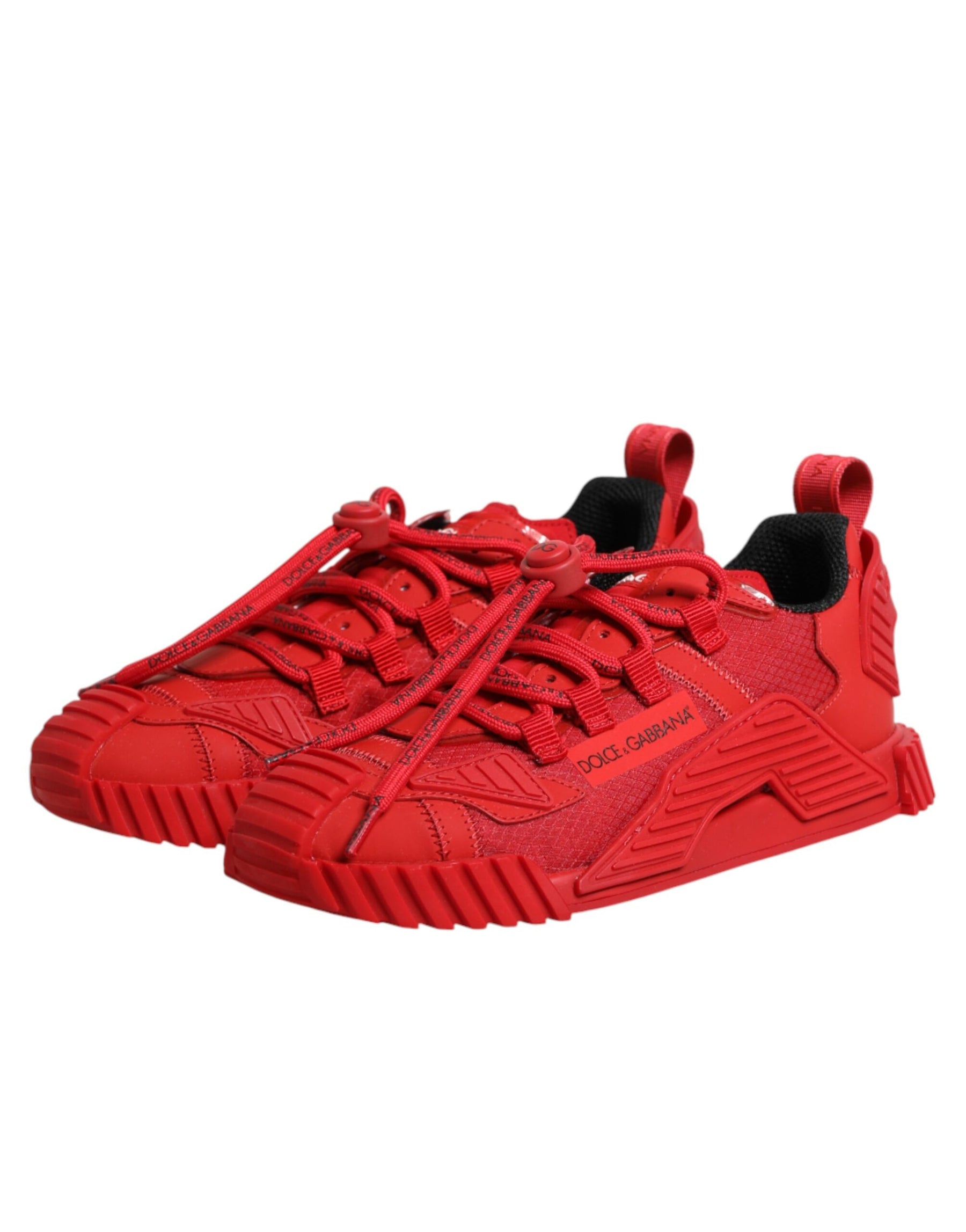Dolce & Gabbana Red Logo Lace Low Top NS1 Sneakers Shoes | Regal Royce