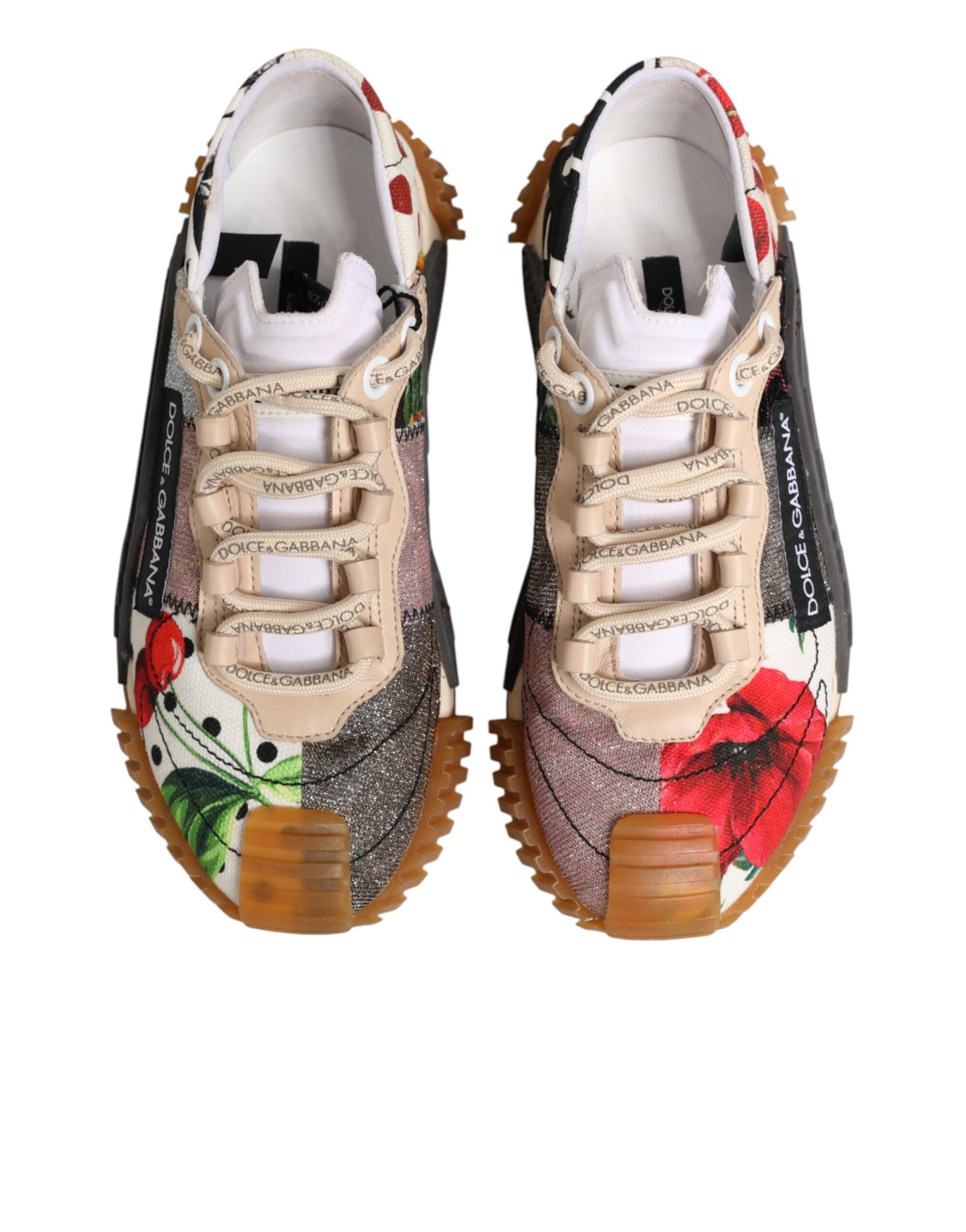 Dolce & Gabbana Multicolor Logo Low Top NS1 Sneakers Shoes | Regal Royce