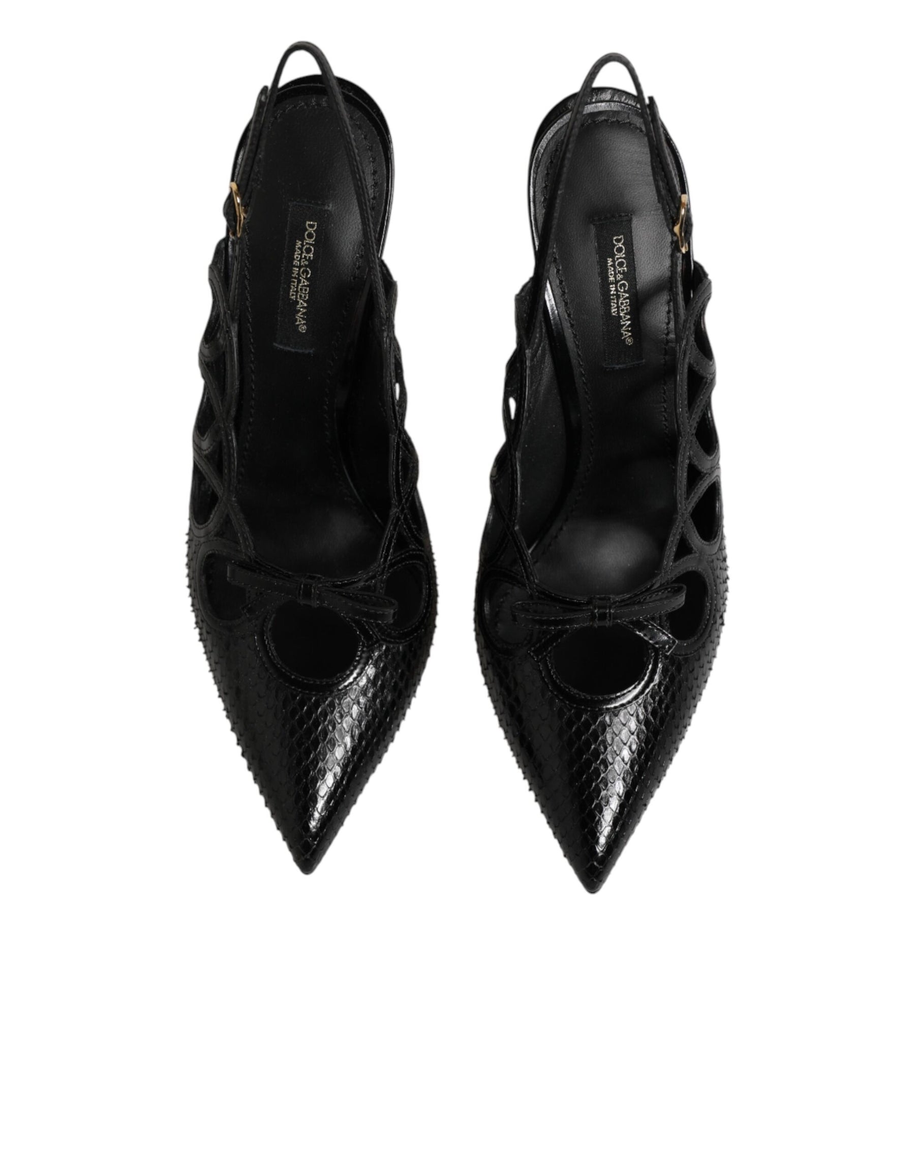Dolce & Gabbana Leather High Heels Slingback Shoes | Regal Royce