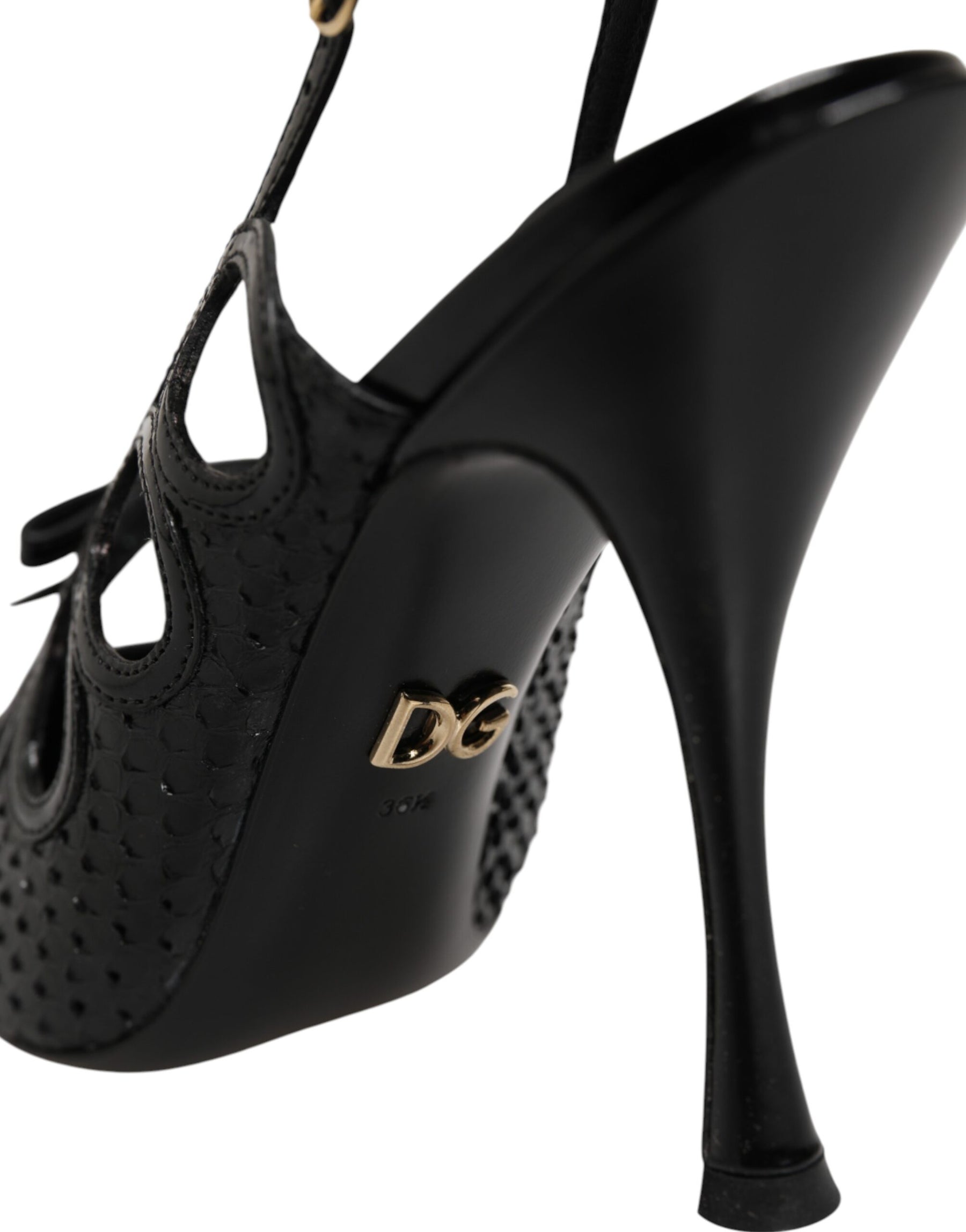Dolce & Gabbana Leather High Heels Slingback Shoes | Regal Royce