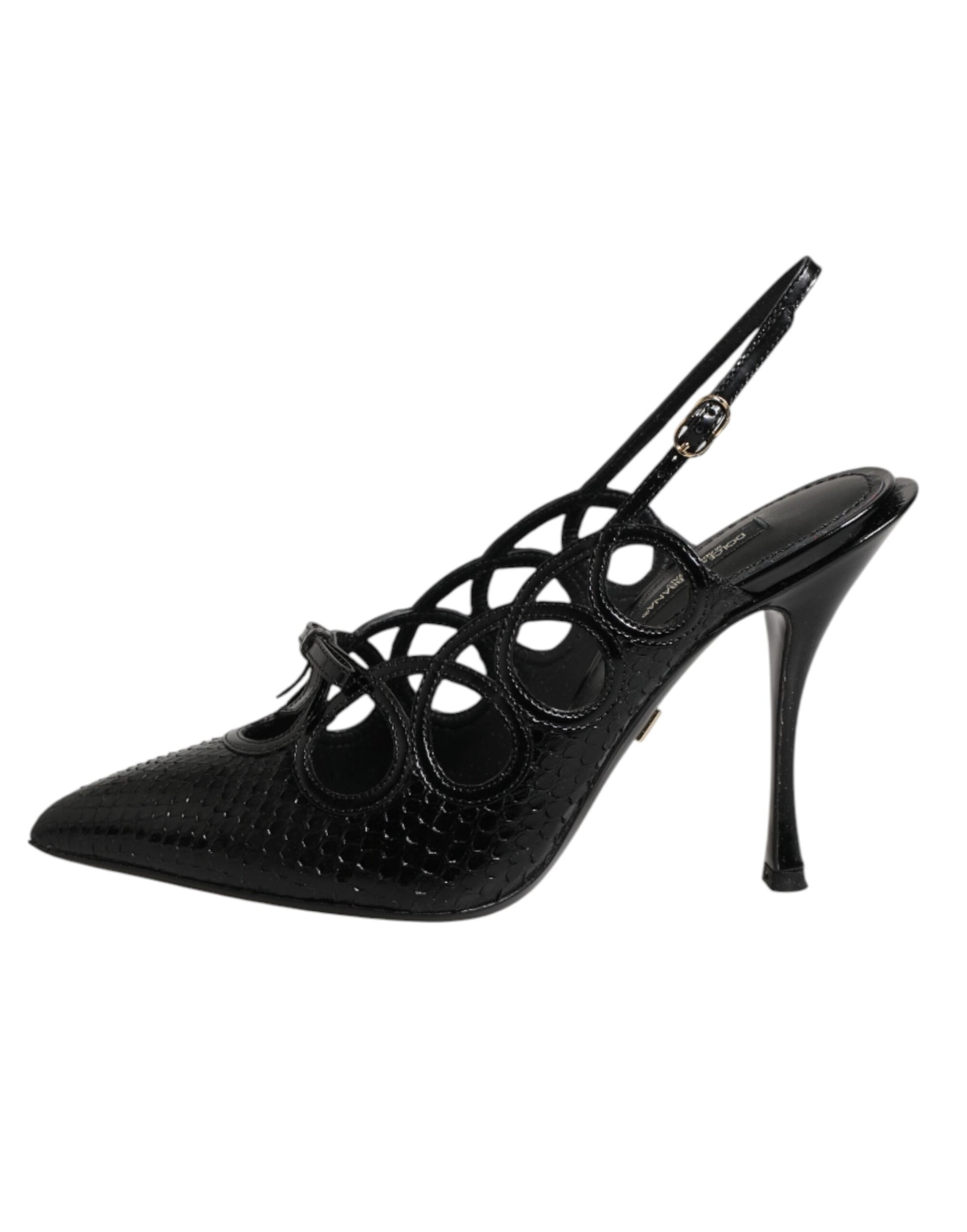 Dolce & Gabbana Leather High Heels Slingback Shoes