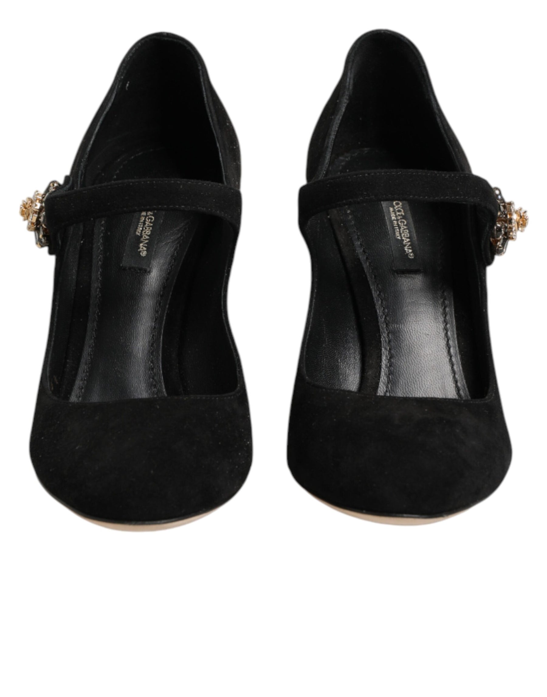 Dolce & Gabbana Black Embellsihed High Heels MARY JANES Shoes | Regal Royce
