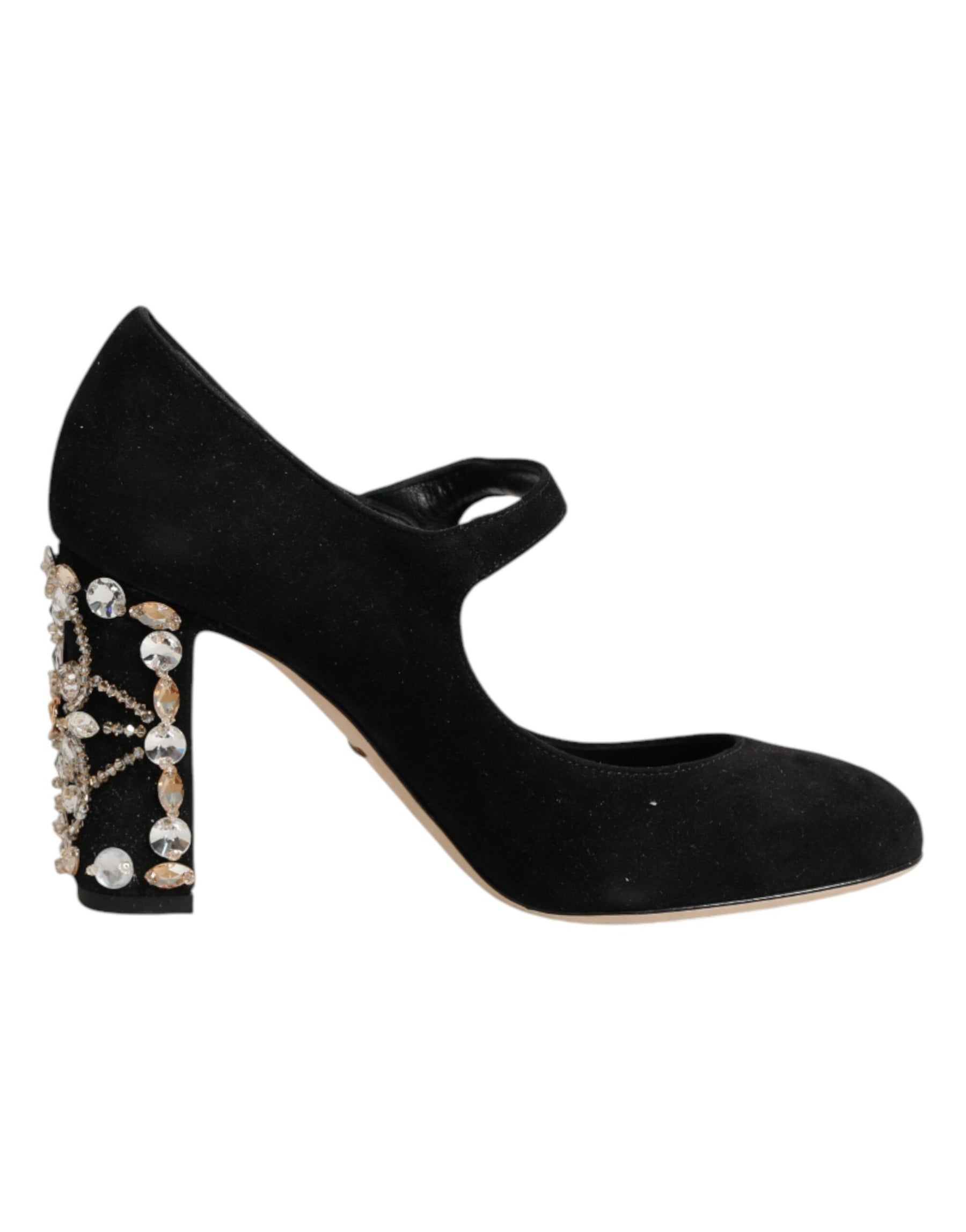 Dolce & Gabbana Black Embellsihed High Heels MARY JANES Shoes | Regal Royce