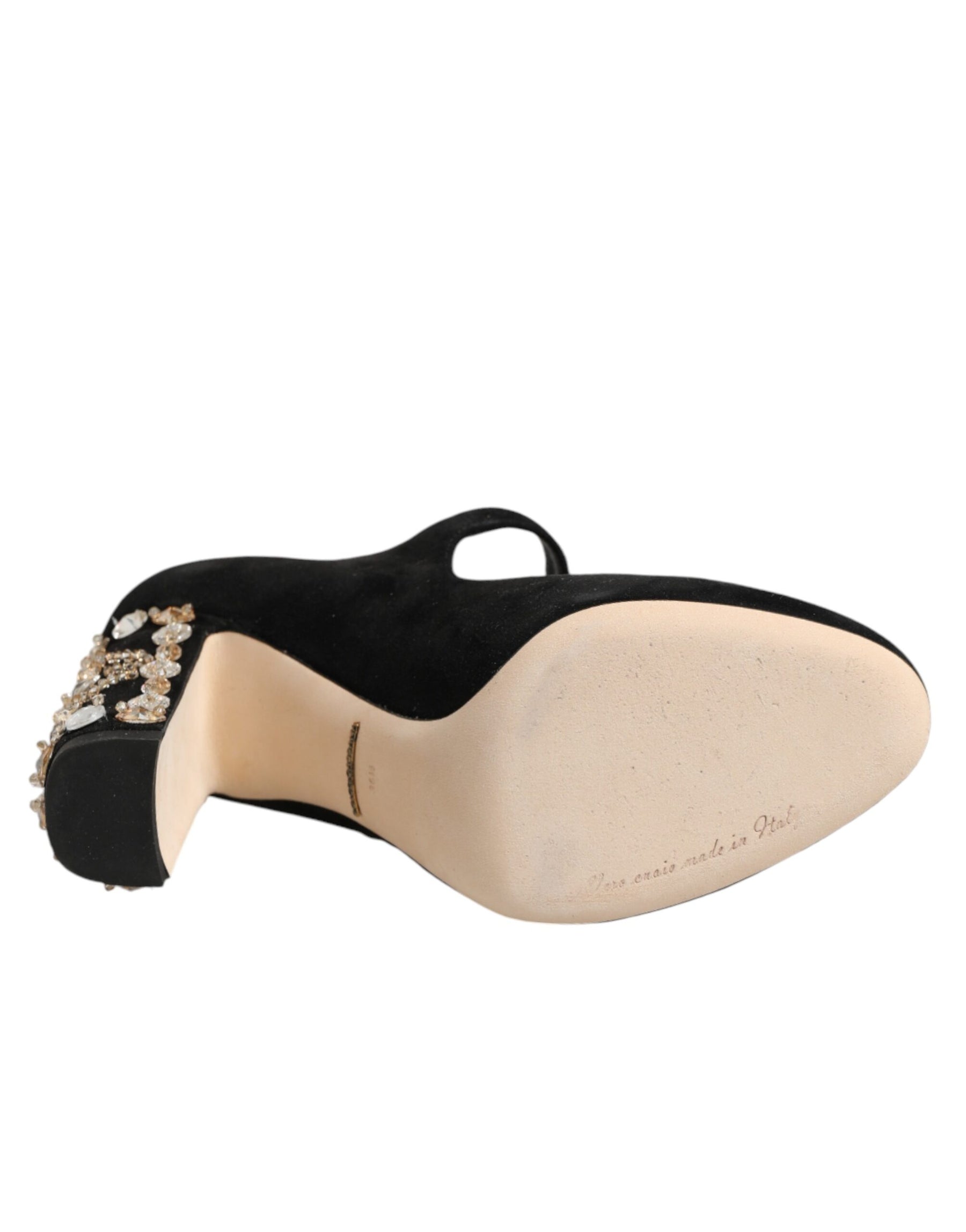 Dolce & Gabbana Black Embellsihed High Heels MARY JANES Shoes | Regal Royce