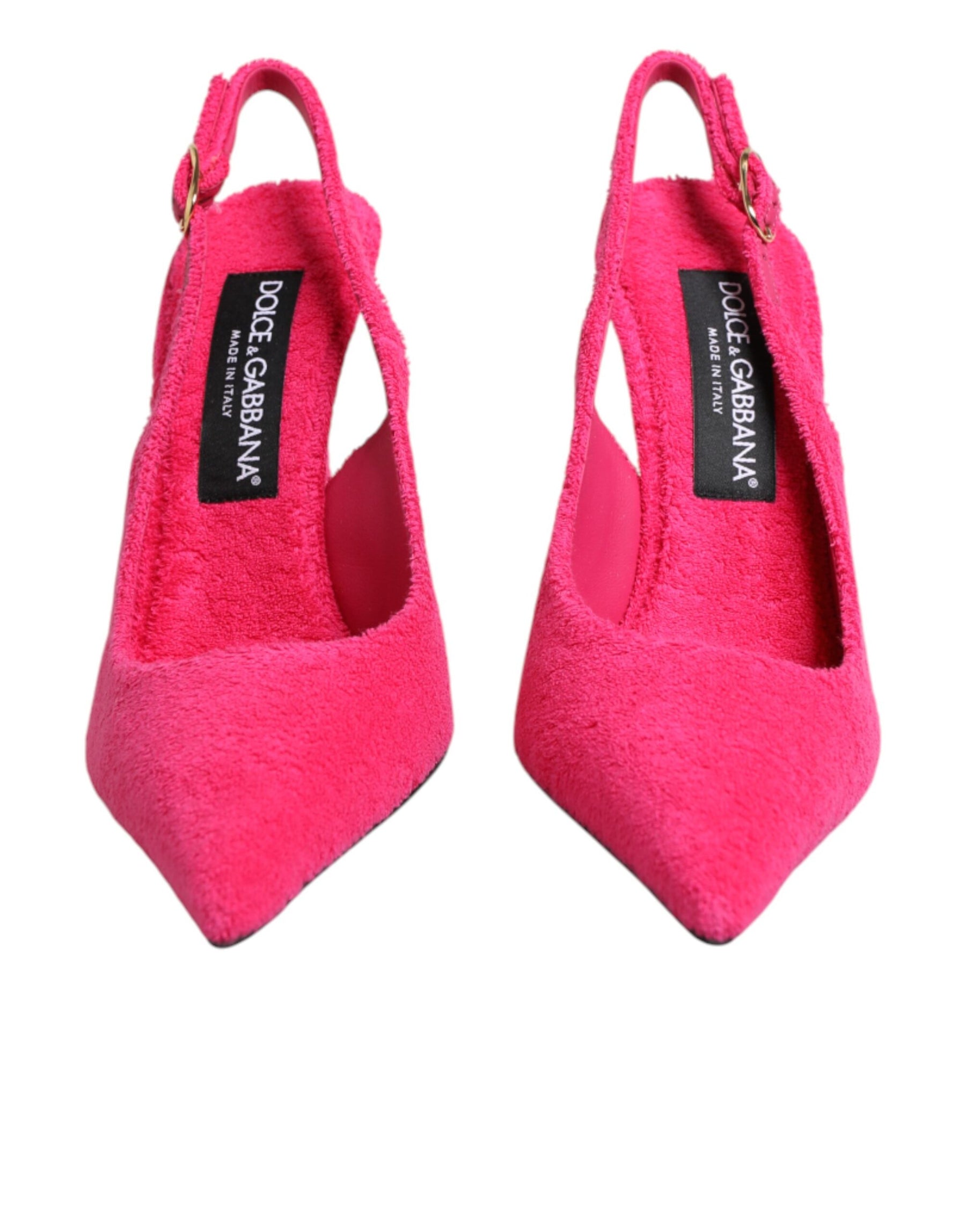 Dolce & Gabbana Pink Suede High Heels Slingback Shoes | Regal Royce