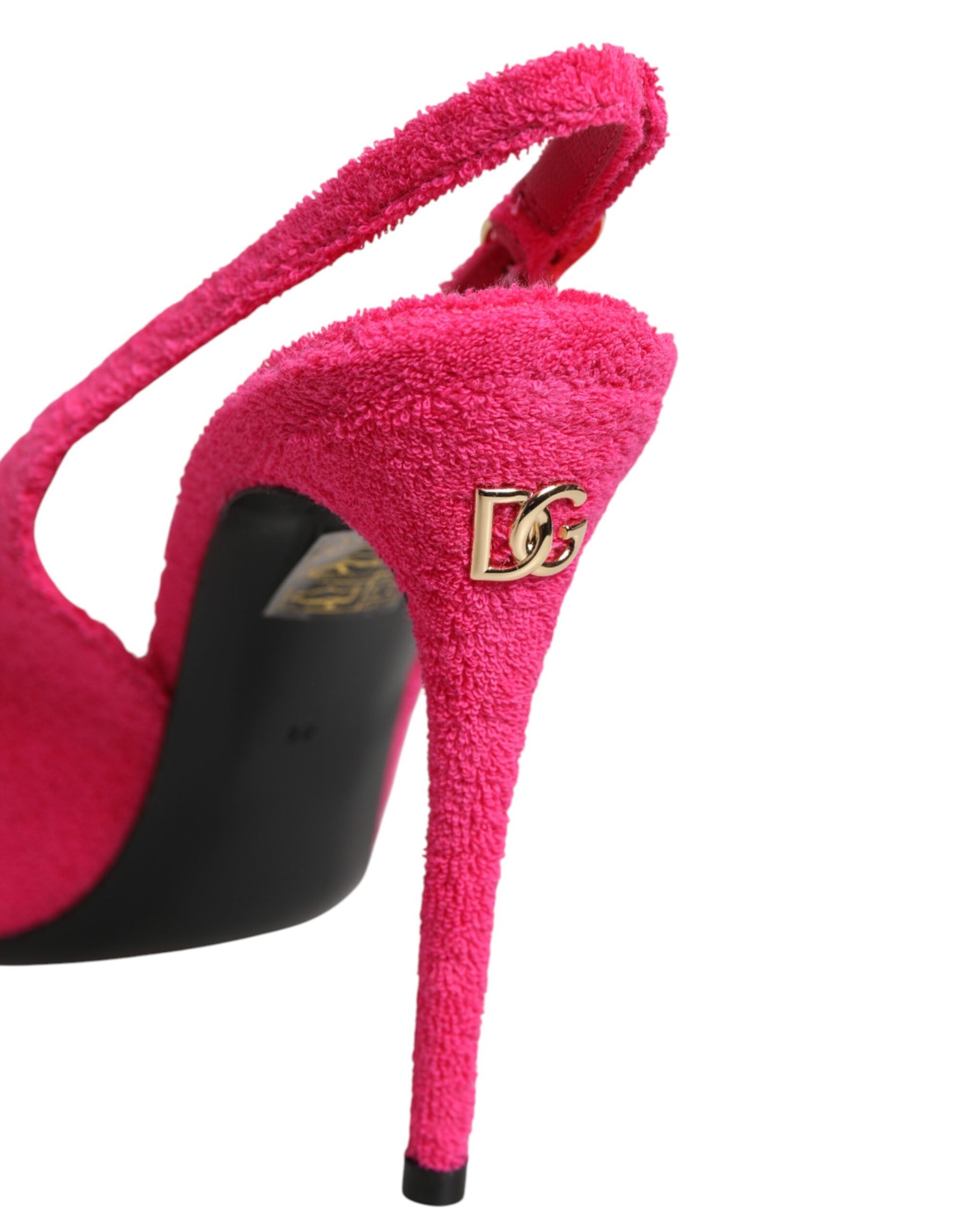 Dolce & Gabbana Pink Suede High Heels Slingback Shoes | Regal Royce
