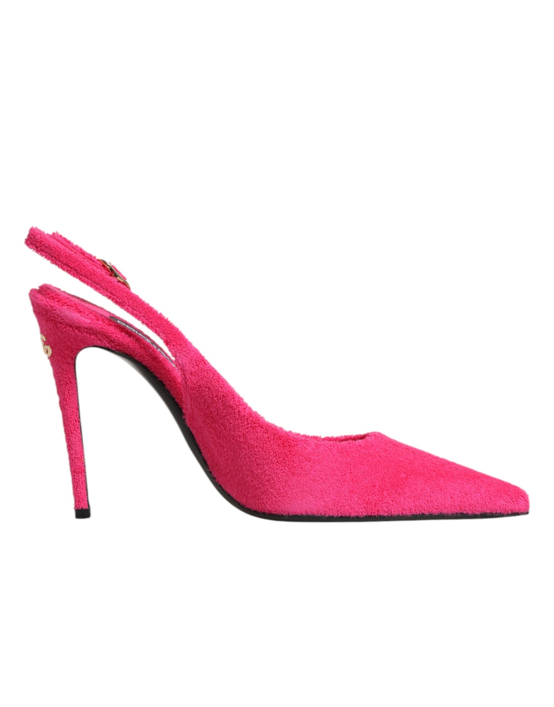 Dolce & Gabbana Pink Suede High Heels Slingback Shoes | Regal Royce