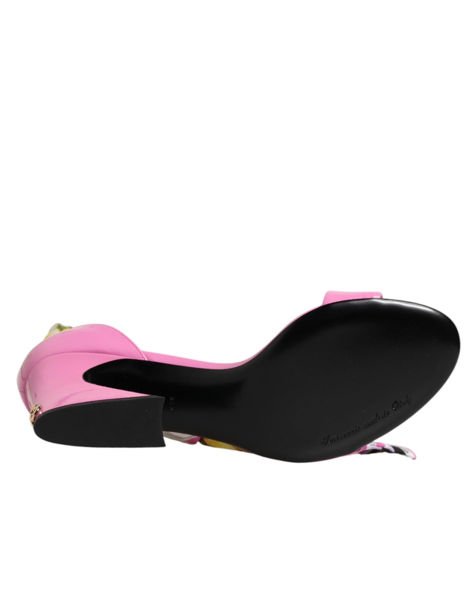 Dolce & Gabbana Pink Leather High Heels Sandals Shoes | Regal Royce