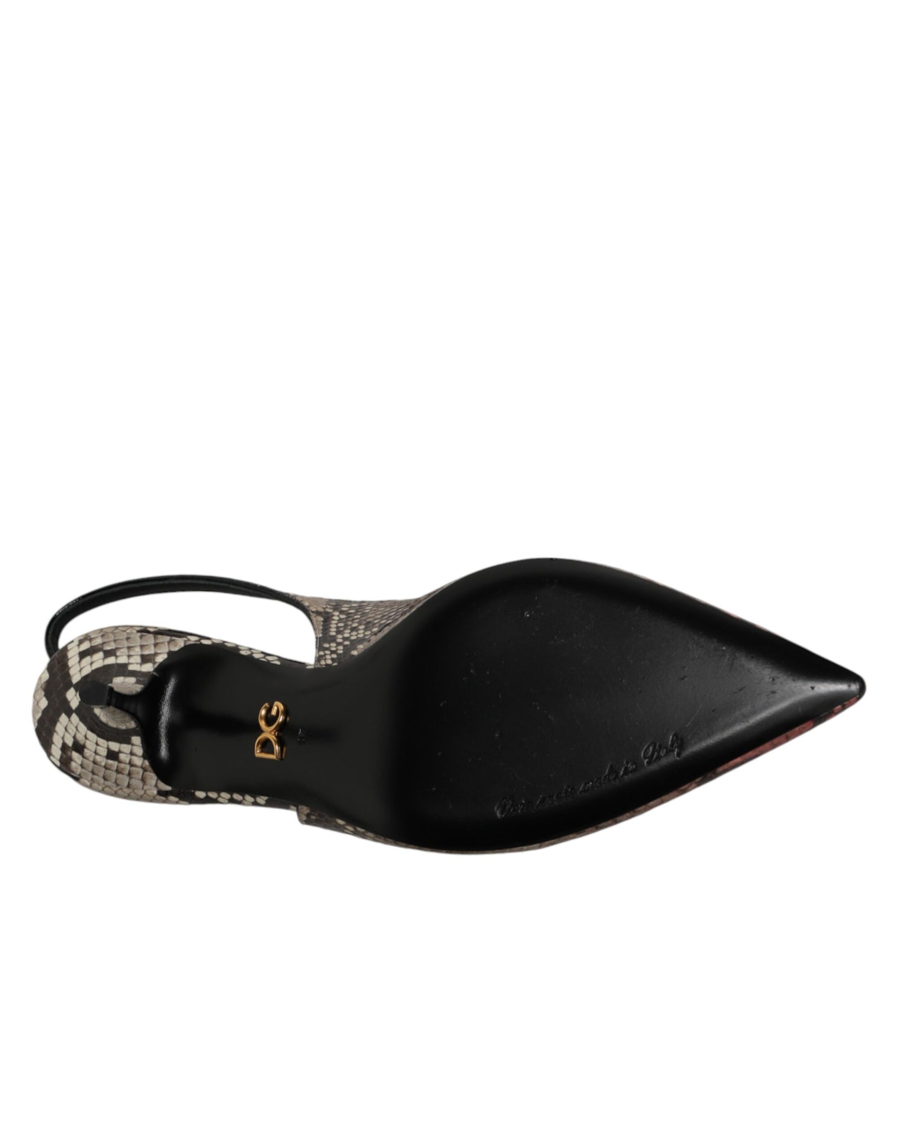 Dolce & Gabbana Multicolor Leather Heels Slingback Shoes | Regal Royce