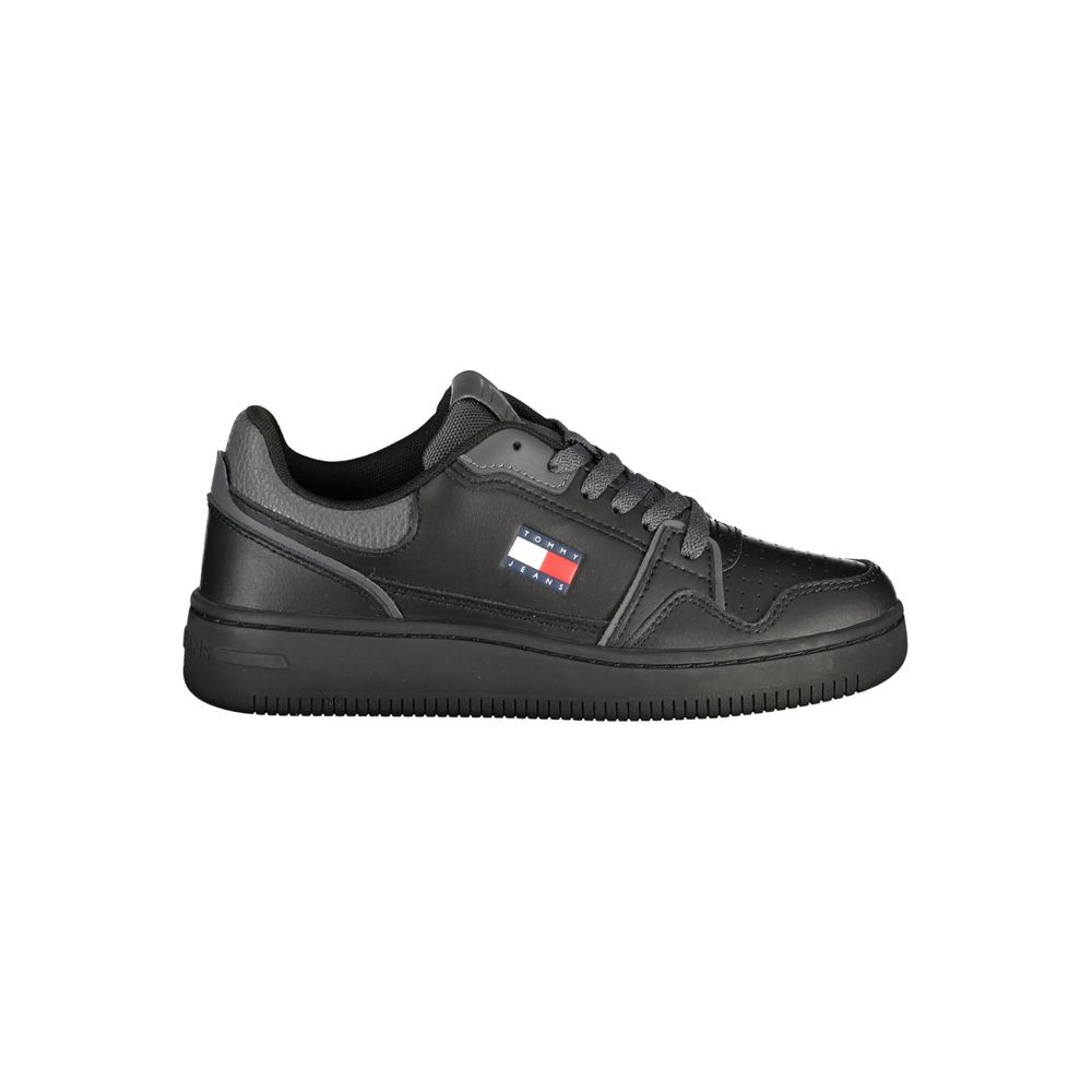 Tommy Hilfiger Black Polyurethane Women Sneaker | Regal Royce