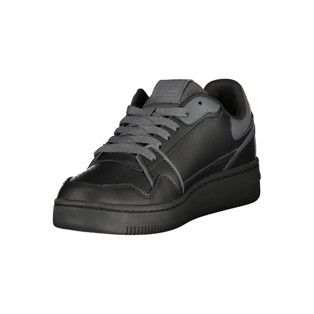 Tommy Hilfiger Black Polyurethane Women Sneaker | Regal Royce
