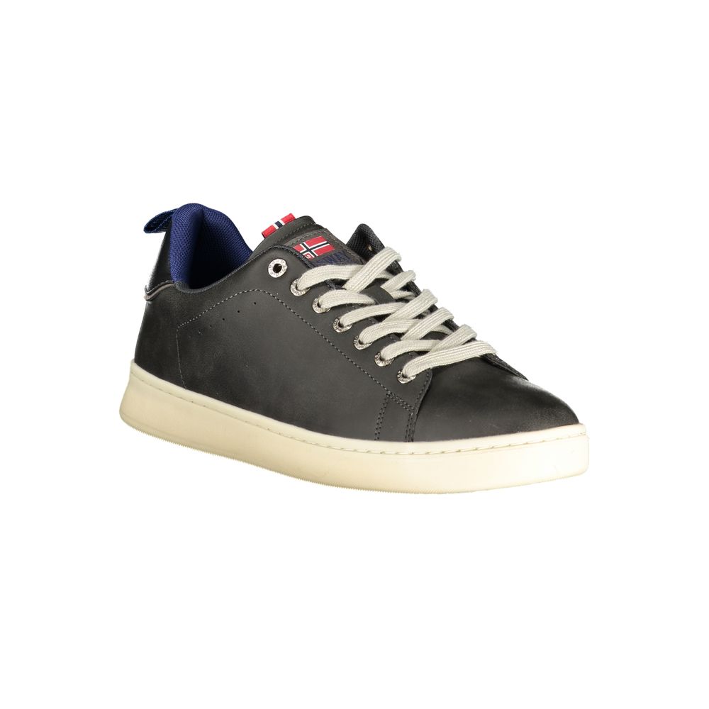 Norway 1963 Black Polyurethane Men Sneaker | Regal Royce