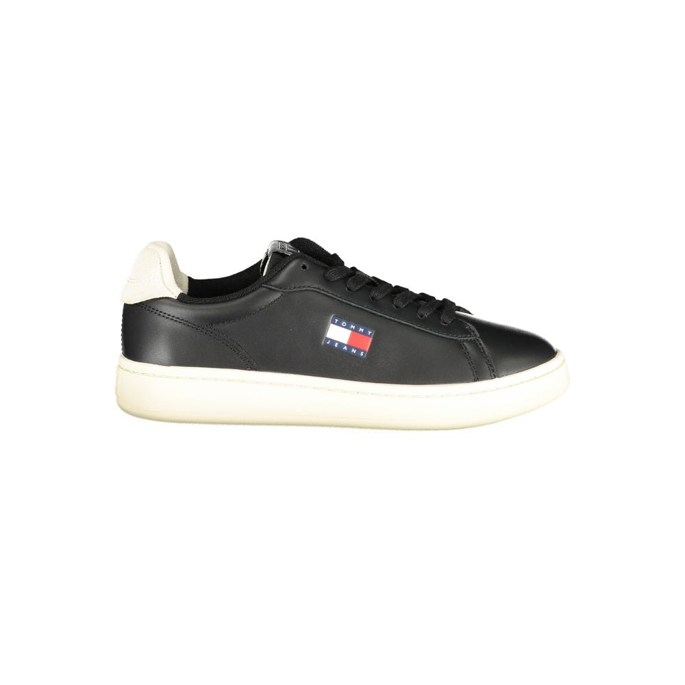 Tommy Hilfiger Black Polyurethane Women's Sneaker | Regal Royce