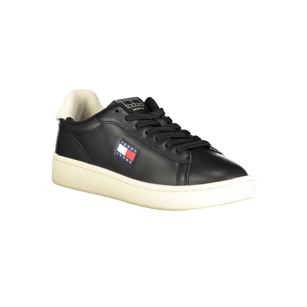 Tommy Hilfiger Black Polyurethane Women's Sneaker | Regal Royce
