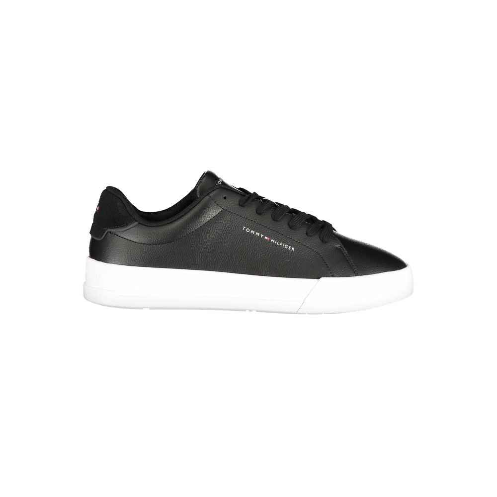 Tommy Hilfiger Black Polyurethane Men's Sneaker | Regal Royce