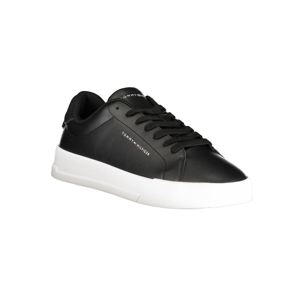 Tommy Hilfiger Black Polyurethane Men's Sneaker | Regal Royce