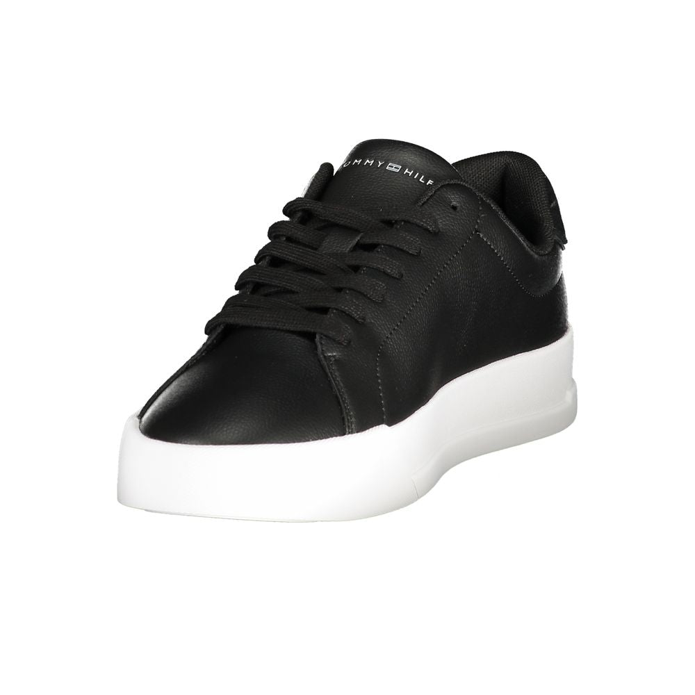 Tommy Hilfiger Black Polyurethane Men's Sneaker | Regal Royce