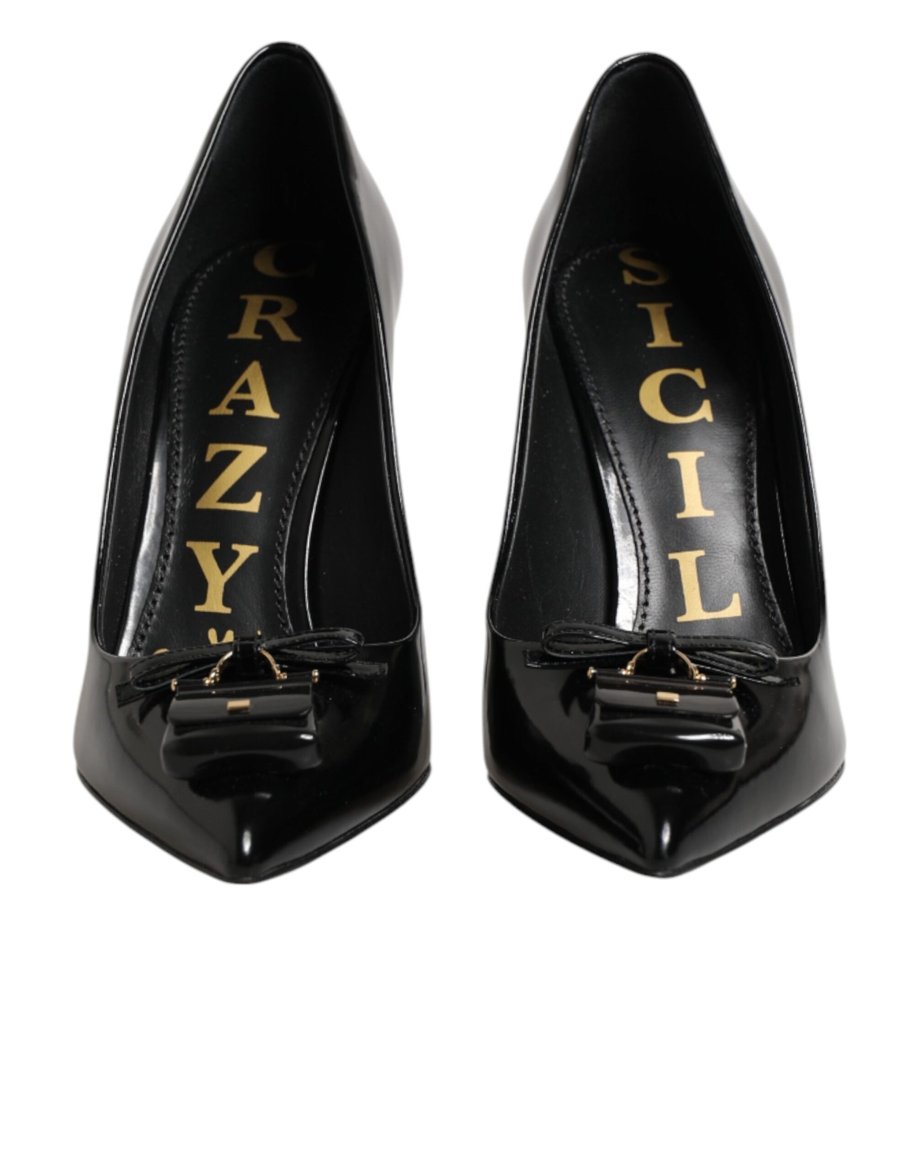 Dolce & Gabbana Black Bag Embellished Heels Pumps Shoes | Regal Royce