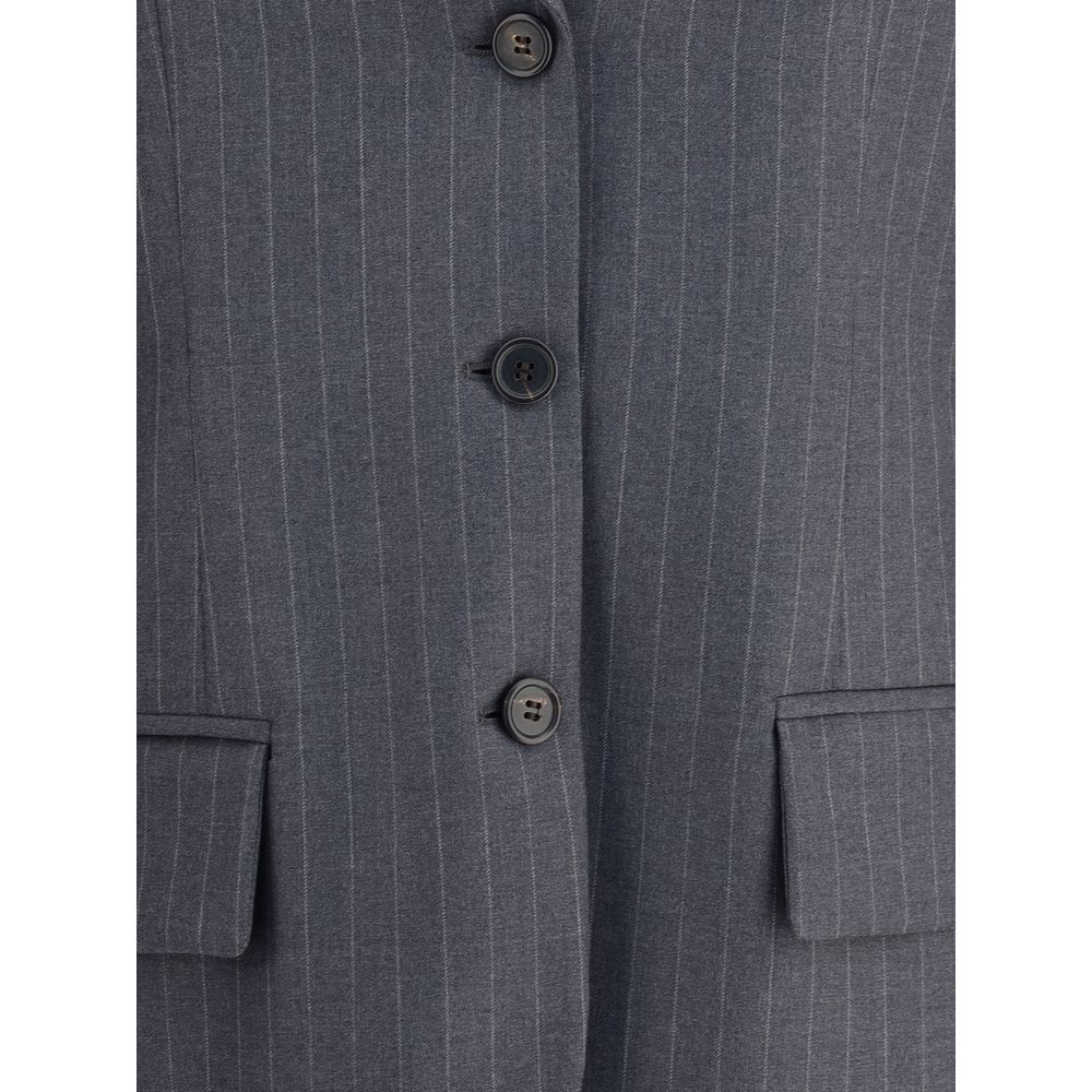 Miu Miu Gray Fleece Wool Blazer | Regal Royce