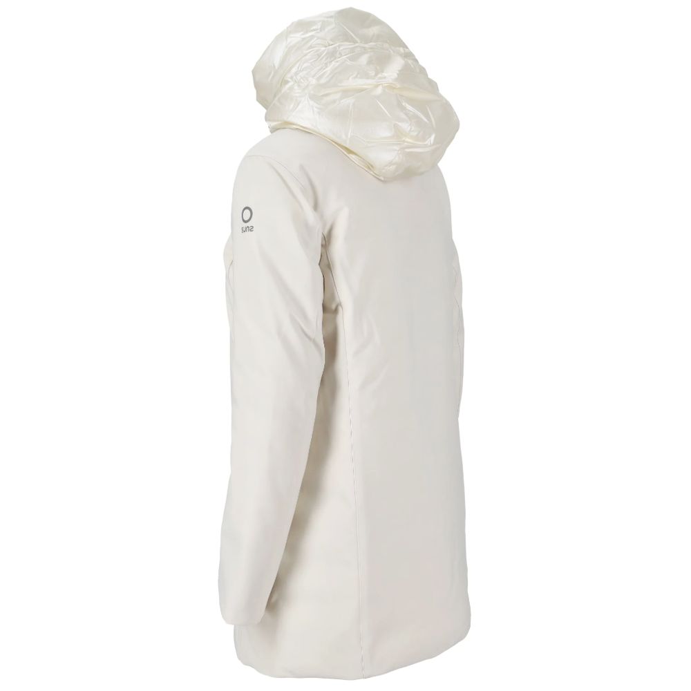 Suns White Polyester Jackets & Coat