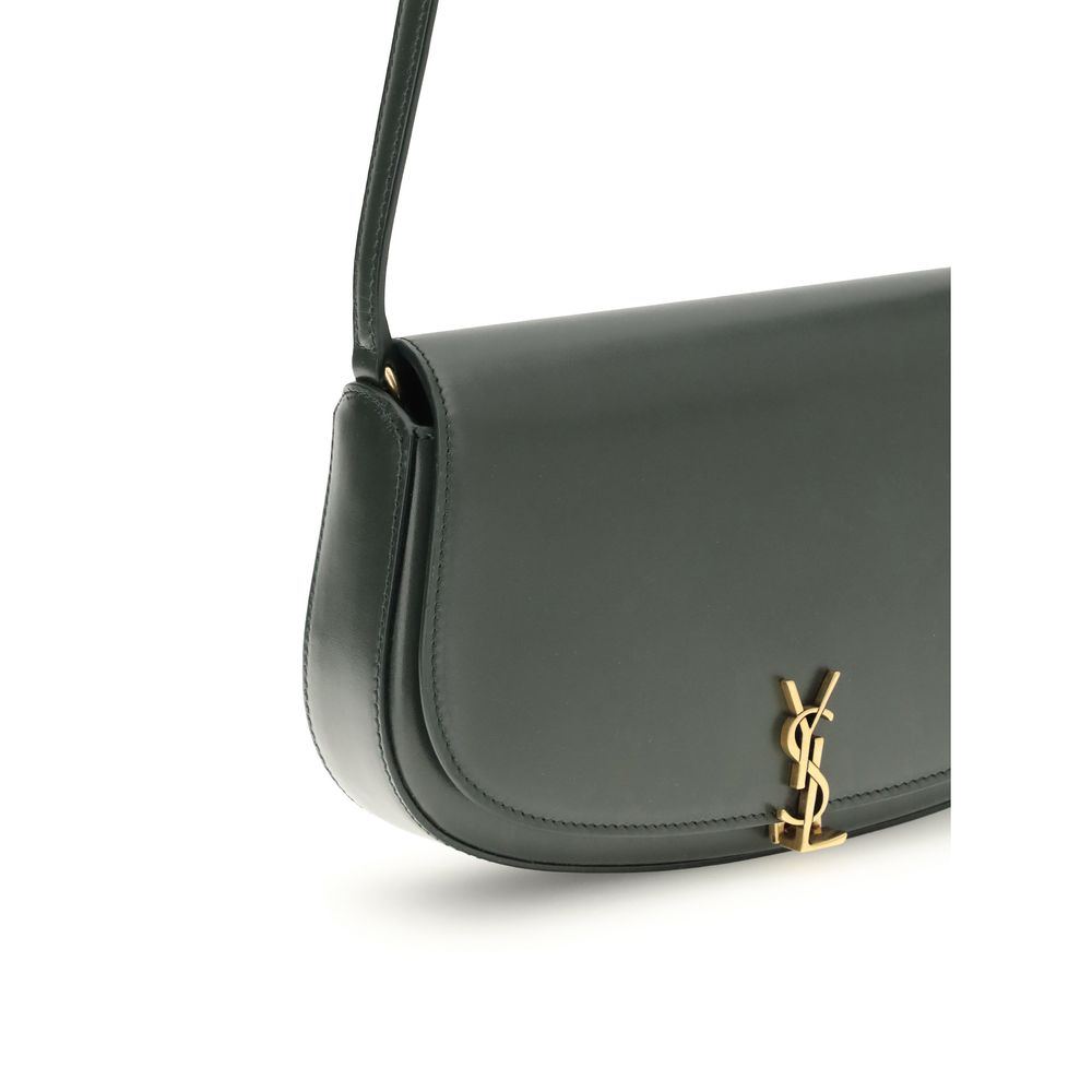 Saint Laurent Green Calf Leather Bos Taurus Shoulder Bag